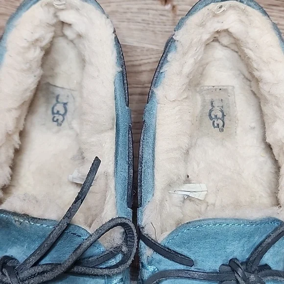 Ugg Dakota Atlantic Slippers Australia Womens Loafer  Aqua Teal Moccasin - Picture 8 of 16